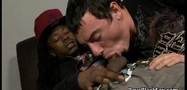  White Skinny Boy Get His Ass Gucked By Gay Black Hunk 04